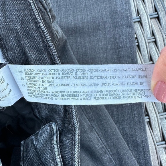 Zara Woman Medium Rise Slim Fit Deconstructed Black Skinny Jeans - Picture 9 of 16